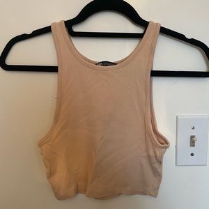 Beige/peach Zara Tank top
